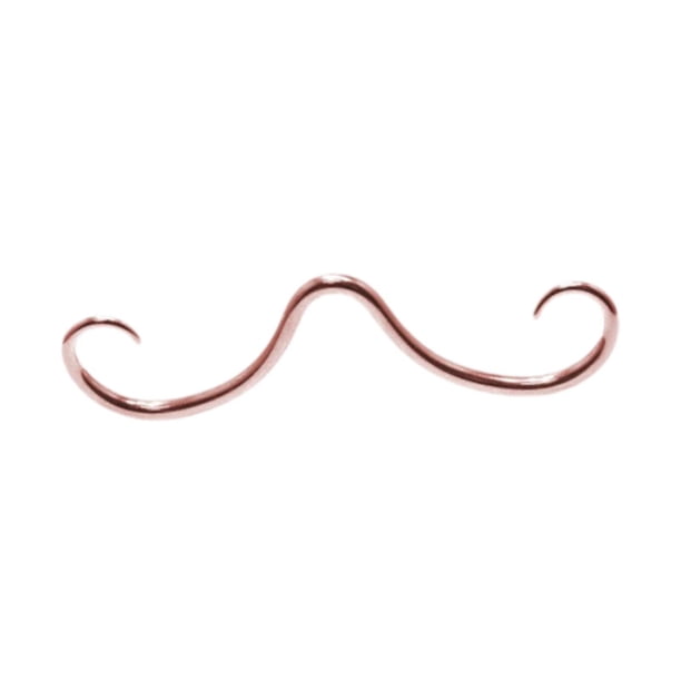 Anillo para la nariz con bigote y tabique, divertido, moderno, portátil, informal, para piercing en la nariz. Oro rosa