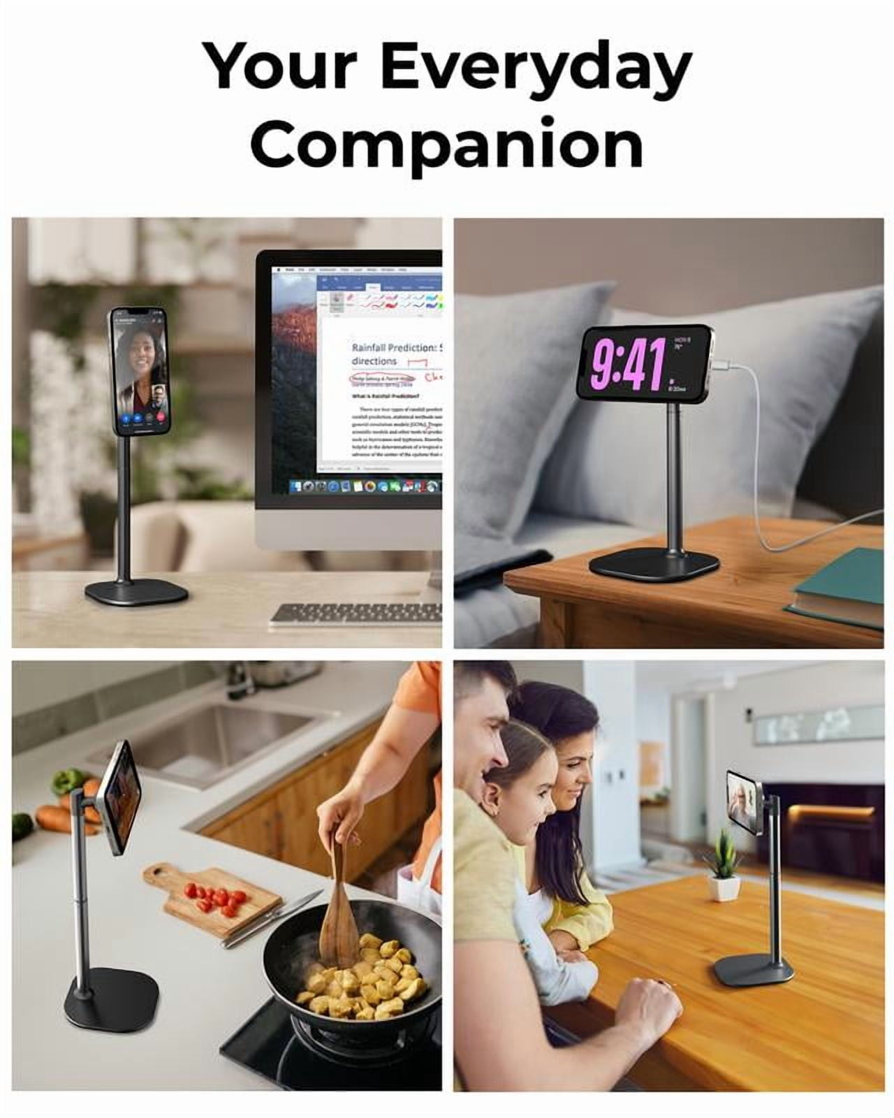 Cooper MagStand - MagSafe Height Adjustable iPhone Holder for Desk, MagSafe Cellphone Mount for iPhone 17/16/15/14/13/12, Strong Magnetic Cell Phone Stand