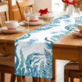thumbnail image 5 of Turquoise Jellyfish Coastal Table Runner 90 Inches, Summer Beach Ocean Seaweed Bed Runner Dresser Scarves Tabletop for Indoor Outdoor Parties/Ceremony/Banquet, 13" x 90", 5 of 9