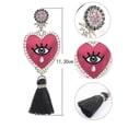 thumbnail image 5 of Pendientes de borlas con flecos grandes Yashi E1131 Round Rose, 5 of 5