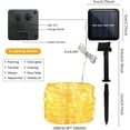 thumbnail image 3 of Solar Rope Lights Outdoor ,39ft 100 LED Rope Lights Waterproof , Clear PVC Tube Warm White Fairy String Lights for Deck Pool Yard Tree Fence Garden Porch RV Party Balcony Camping, 3 of 7