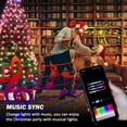 thumbnail image 5 of ASTRAEA 6.5FT Smart Christmas Tree Lights, 200LED RGB Color Changing String Lights Waterproof for Xmas Tree Decorations Indoor Outdoor, Multicolor, 5 of 8