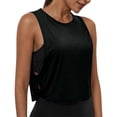 thumbnail image 7 of Workout Tank Tops Woman Large Armhole Crop Sleeveless Yoga Shirt Loose Side Twist Cutout Gym Tees Summer Sports Tanks, 7 of 7