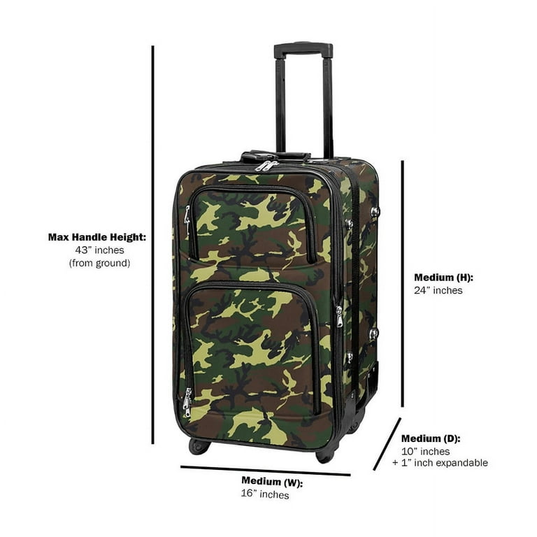 Luggage Set 3pcs Spinner Rolling Travel Suitcase Woodland Camo - Walmart.com