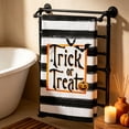 thumbnail image 6 of Linnome Halloween Hand Towel Absorbent Kitchen Towel Ghost Letter Striped Print for Sink Counter Bathroom Fall Home Decor Gift, 6 of 6