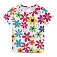 thumbnail image 2 of Uxgjfwu Baby and Toddler Short Sleeve Graphic T-Shirt Summer Tops for Girls and Boys T-Shirt Tee, Sizes 3-14, 2 of 5