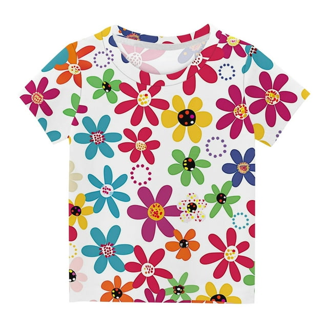 LSLJS Shirts pour Enfants T-Shirt Graphique à Manches Courtes Col Rond Crop Top pour 3-14 Ans Filles et Garçon T-Shirt Tee Vêtements d'Été Vêtements pour Enfants à la Mode 2024