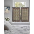 thumbnail image 3 of Boho Floral 2 Panel Kitchen Curtains for Windows, Vintage Flowers Abstract Art Ethic Tribe Bathroom Privacy Curtain, Home Décor Window Treatment for Bedroom/Living Room 55"x45", 3 of 6