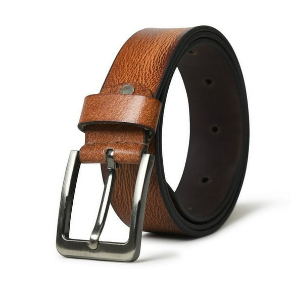 Men's Handmade Genuine Solid Buffalo Leather Belt Brown Colour, 28" To 32" Waist Adjustable
