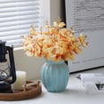 thumbnail image 2 of Artificial Eucalyptus Stems, Fall Silk Flowers Orange Autumn Eucalyptus Stems for Halloween Farmhouse Home Decor (, Orange), 2 of 5