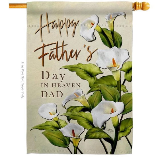 Breeze Decor H115241-BO Fathers Day In Heaven Family Father 28 x 40 in. Double-Sided Decorative Vertical House Flags for Decoration Banner Garden Yard Gift