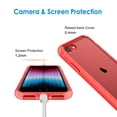 thumbnail image 5 of JETech Case for iPhone SE 3/2 (2022/2020 Edition), 4.7-Inch, Shockproof Phone Bumper Cover, Anti-Scratch Clear Back (Red), 5 of 6