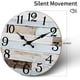 thumbnail image 3 of Reloj de pared – Relojes de pared silenciosos de madera de 10.0 in que no hacen tictac – Funciona con pilas – Rústico retro rústico decorativo decorativo para sala de estar, cocina, hogar, baño, dormitorio, cuarto de lavado Rojo Verde RV1016-0123375FYD, 3 of 4