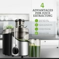 thumbnail image 3 of Juicer Machines 400W, 3" Wide Feed Chute Juicer Extractor for Whole Fruit and Vegetables, Anti-slip Feets, 3 Speeds Setting, 3 of 7