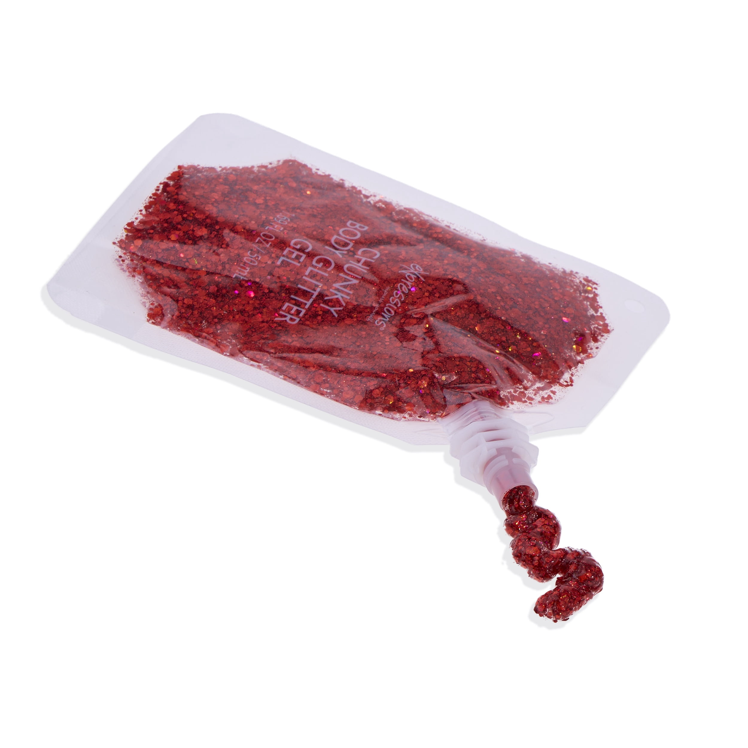 Expressions Chunky Body Glitter Gel for Face & Hair - Red