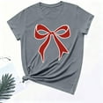 thumbnail image 6 of Erwazi Valentines T-Shirts for Womens Love Bow Heart Printed Casual Crew Neck Short Sleeve Tees Tees Tops Valentine Gifts Clothes, 6 of 6
