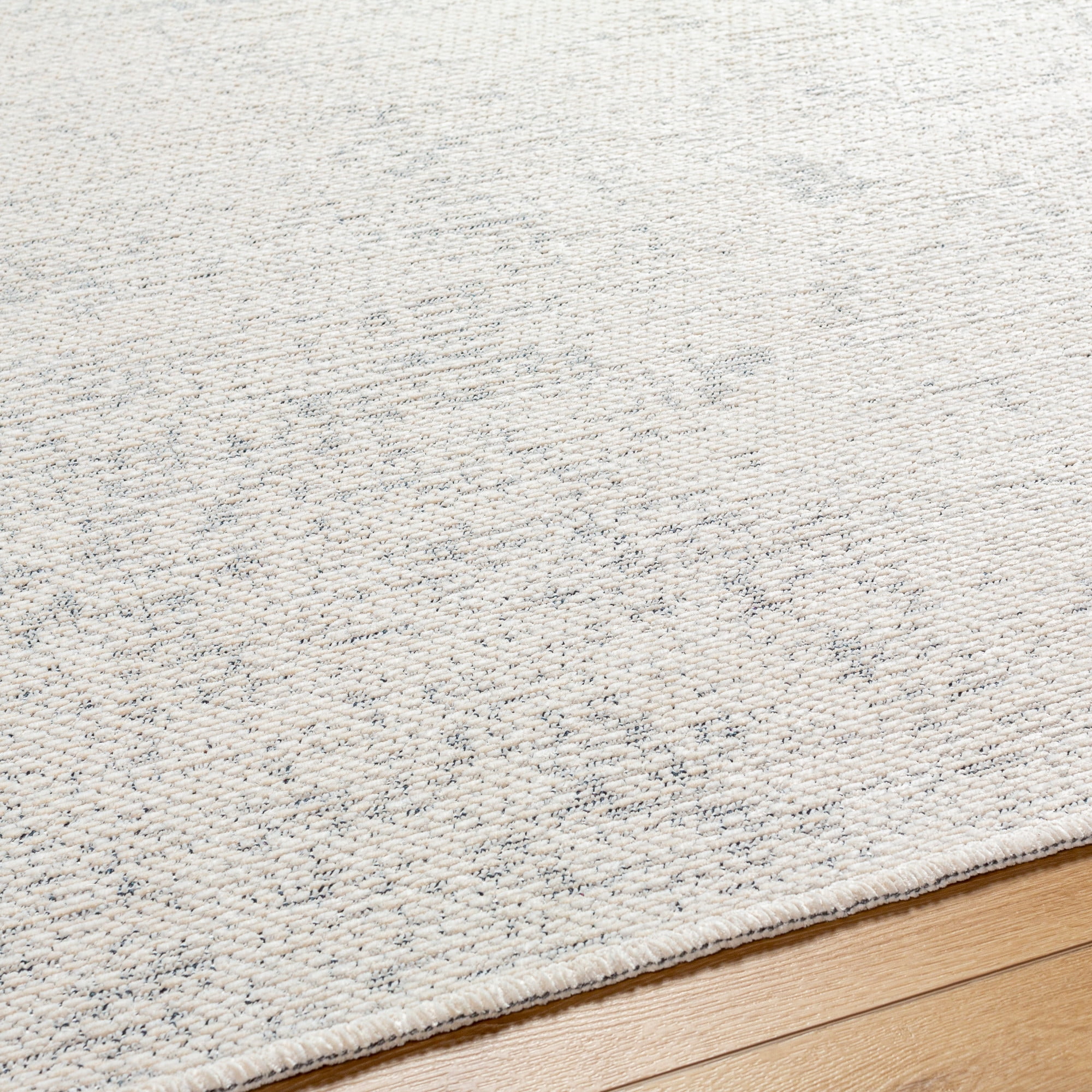 Livabliss Quebec Solid Print Machine Washable Indoor Area Rug, Light Grey ,9'2" x 12'
