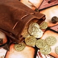 thumbnail image 3 of Juego de monedas de metal Byhoo 50 piezas con bolsa de piel sintética para juegos de mesa, 3 of 7