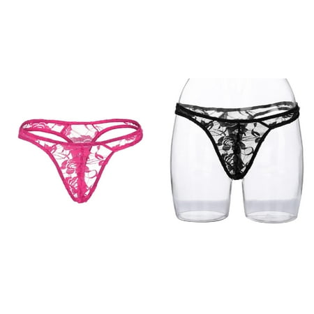 2-Pack Fashion Full lace Strap Men s Underwear Men s Underwear Lingerie Sheer Bras for Women Front Closure Sparkly Lingerie for Women Sheer Lingerie Body Stockings for Women Bulk