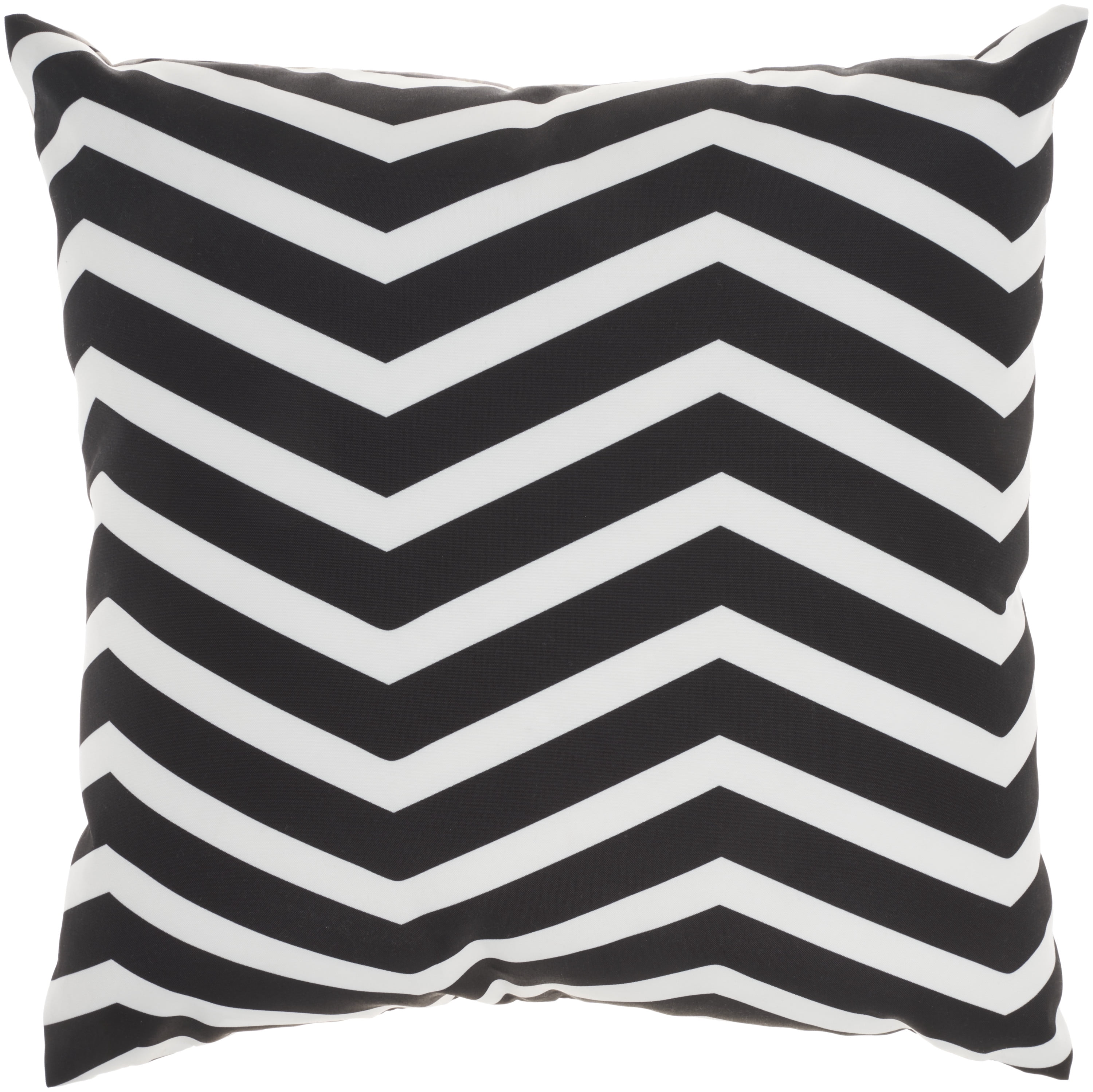 Mina Victory Aloha Indoor/Outdoor Black White 20" x 20" Throw Pillow