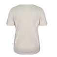 thumbnail image 2 of Blusa George para Mujer con Cuello Redondo, Manga Corta y Olanes Beige Talla EG, 2 of 4