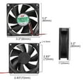 thumbnail image 5 of DC12V 0.25A 80x80x25mm 7 Vanes Coolant Cooler Fan for Computer w 2Terminals Wire, 5 of 7