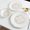 Ivory, variant on Beaded Crackle 12 count Melamine Camping Dinnerware Set, Plates and Bowls Sets, Indoor and Outdoor Use, Break-Resistant Rustic RV Dishes Set, Service for 4()...