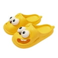thumbnail image 2 of Ticikt Funny Big Eye Slippers Indoor Outdoor Platform Closed Toe Slides Sandals,Color:Yellow,Size:5-6, 2 of 9