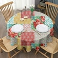 thumbnail image 3 of Pioneer Flower Floral Print Pattern Round Tablecloth 60"x60",Wrinkle Wipeable Table Cloth for Kitchen Dining Room Picnic Patio Party, 3 of 6
