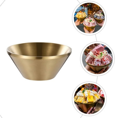 

Korean Style Dessert Bowl Ice Cream Bowl Stainless Steel Salad Bowl Household Ice Cream Bowl