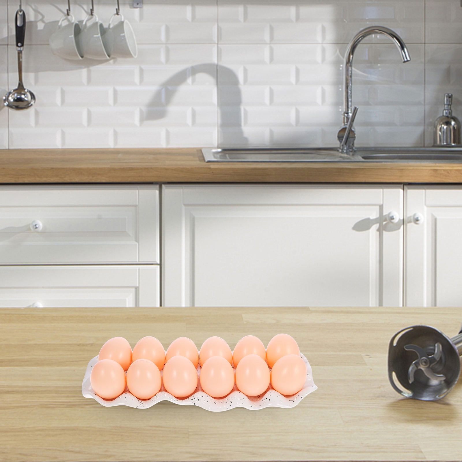 CTIRCHIU Ceramic Egg Holder Minimalist Style Organizer for Home Decor 1Set