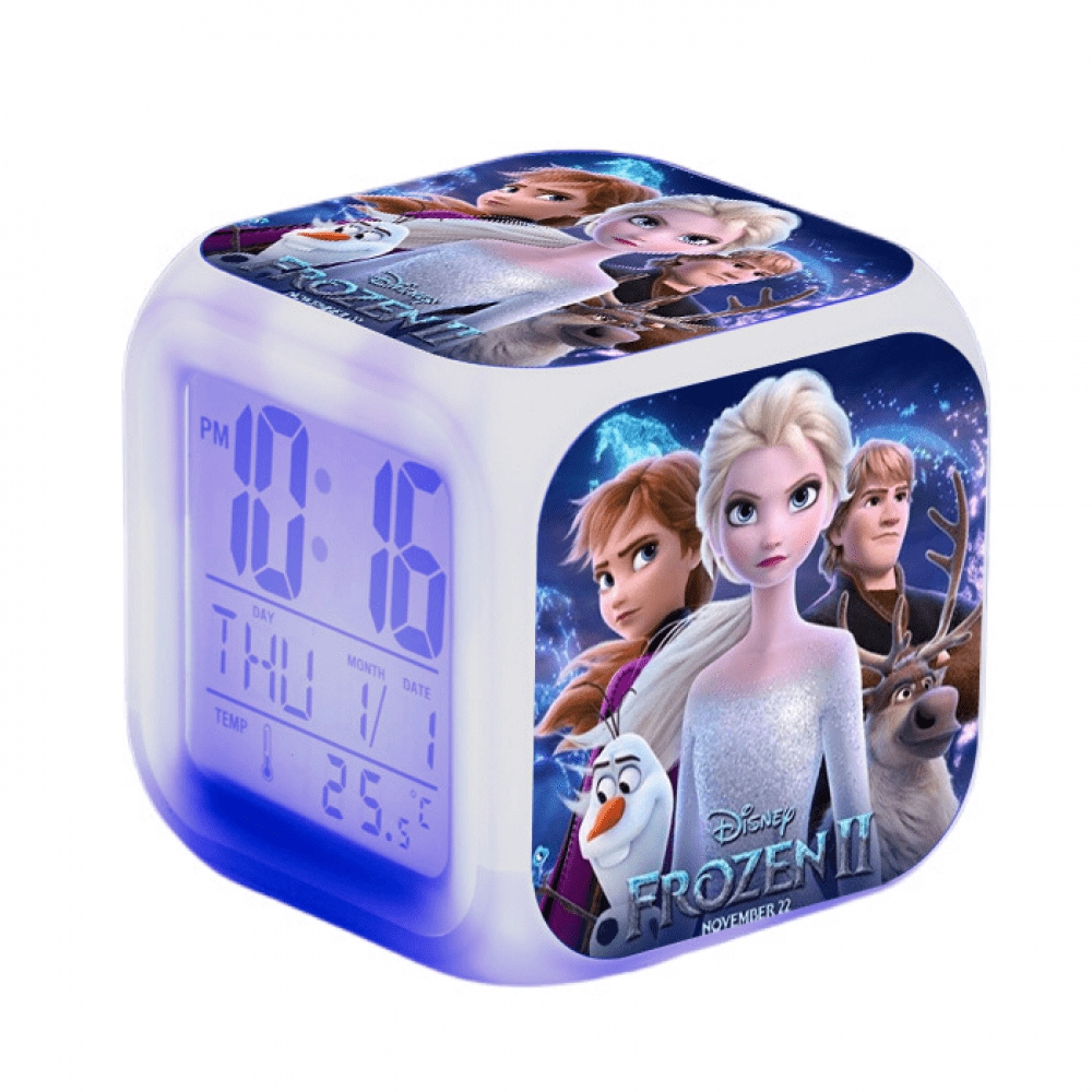theater federatie embargo SAYTAY Digital Alarm Clock for Bedroom, LED Digital Bedroom Alarm Clock  Easy Setting Cube Wake Up Clocks with 3 Sided Frozen Pattern Soft  Nightlight Large Display Ascending Sound - Walmart.com