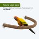 thumbnail image 4 of Columpio de percha con soporte de madera natural para pájaros y loros, forma de U La forma única de las perchas proporciona un excelente ejercicio para los pies, 4 of 5