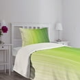 thumbnail image 5 of Ambesonne Sage Quilted Bedspread Set 2 Pcs, Ombre Color Stripe Digital, Twin Size, Green Pale Green White, 5 of 6