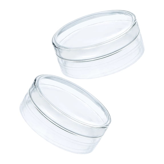 WHAMVOX  2 Pcs Laboratories Petri Dish Teaching Aids Transparent Design Dishes