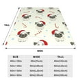 thumbnail image 3 of Rateoe Christmas Pug Dog Print Fuzzy Fleece Throw Blanket Extra Large,Super Soft,Fluffy and Warm Blankets for Couch,Bed,All Season Use (50"x40"), 3 of 8