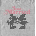 thumbnail image 2 of Men's Mickey & Friends Just Married Silhouettes Graphic Tee Athletic Heather Medium, 2 of 5