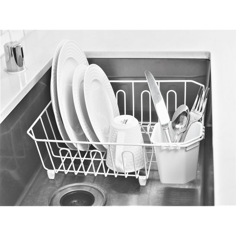 Rubbermaid FG6008ARWHT Wire Dish Drainer, 13 Dishes Capac