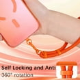 thumbnail image 2 of VENINGO 3-In-1 Phone Lanyard with Tether Tab & Loop Strap, Adjustable Anti Theft Phone Strap for Crossbody, Neck, Wrist -Universal for Smartphones, Travel, Running, Hiking - Orange, 2 of 7