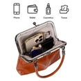 thumbnail image 4 of Deago Women's Vintage Kiss Lock Handbag PU Leather Kiss Clasp Crossbody Shoulder Bag Hobo Tote Purses Wallet (Coffee), 4 of 8