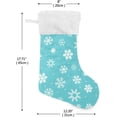 thumbnail image 2 of GZHJMY Christmas Stocking, Personalized Christmas Snowflake Large Candy Stocking Hanging Gift, Xmas Stockings Decoration 1 PCS for Family Holiday Party Ornaments Decor Fireplace, 2 of 7