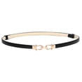 thumbnail image 2 of IQOGKRN Women's Slim Elastic Waist Belt with Decorative Buckle Adjustable Stretchy Cinch for Dresses Black1 One Size, 2 of 3