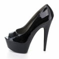 thumbnail image 3 of 609-SHINE, 6" Heel Open Toe Pump Shoes, 3 of 6