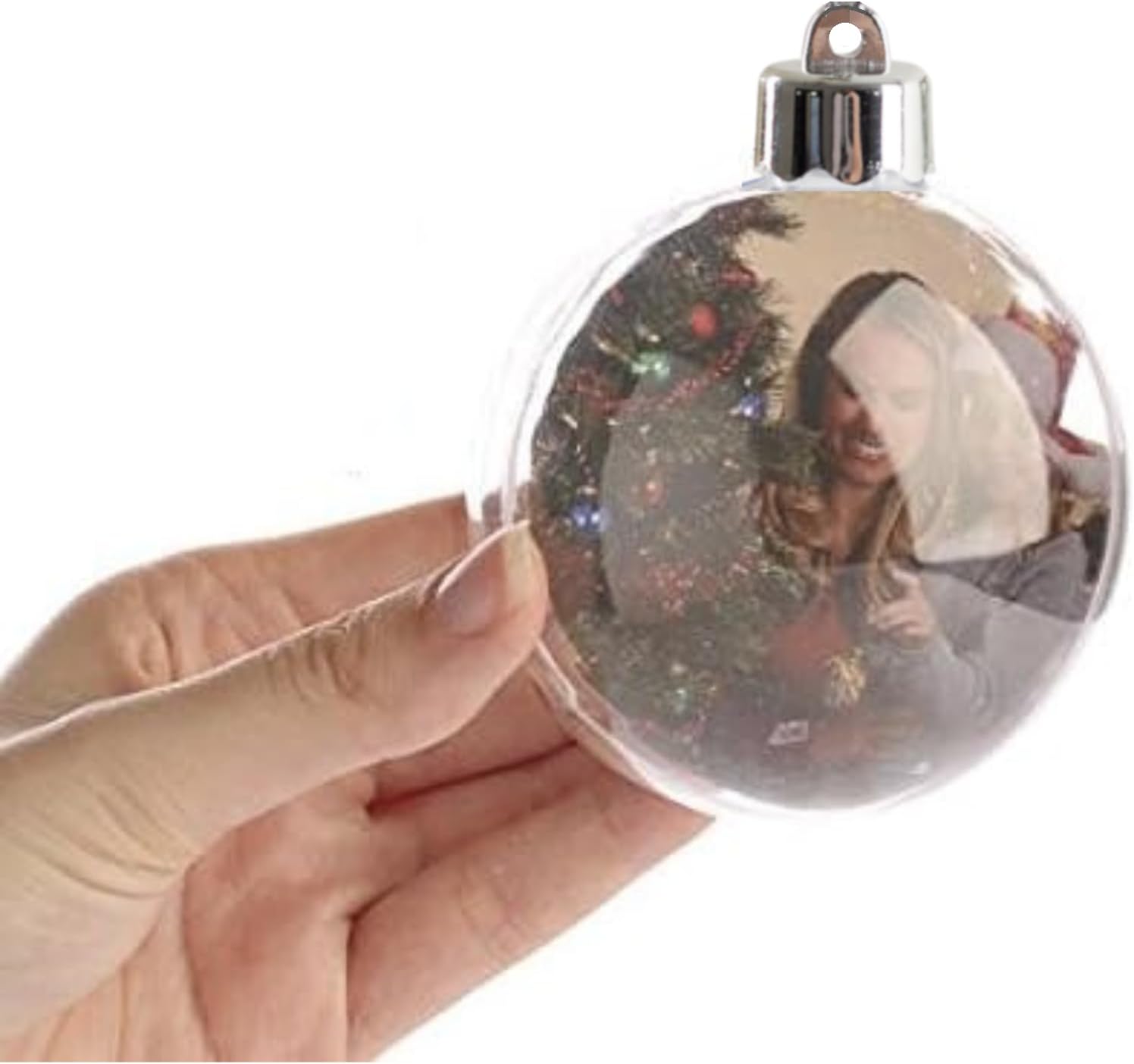 6pc Acrylic Photo Ball Ornaments - for Christmas and Gifts - Factory Direct Craft