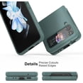thumbnail image 6 of for Samsung Galaxy Z Flip 4 Case (2022) with Hinge Protection, Sandstone Texture, Hard PC + Soft TPU Hybrid Protective Case for Galaxy Z Flip4 5G - Green, 6 of 14