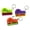 Radish color, variant on Electronic Keyboard Keychain Interactive Sound Toy Musical Instrument Piano Keyring For Classroom Travel Accessories
