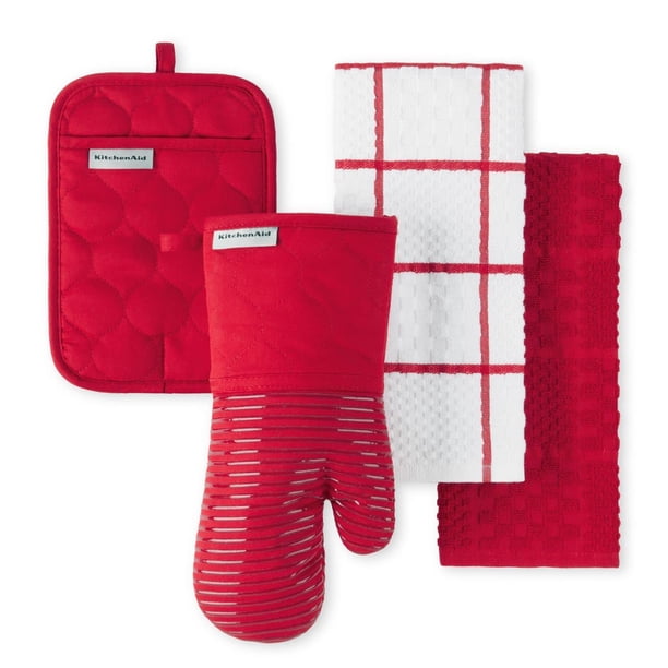 Guante de cocina acolchado de algodón rizado KitchenAid, soporte para ollas