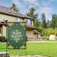 thumbnail image 2 of St. Patrick's Day Outdoor Flags Irish Outdoor Flag Happy Day Shamrock Clovers Hat Green Lucky Welcome Flag 12.5''×18'' Burlap Vertical Double Sided Yard Flags for Home,garden Decor, 2 of 4