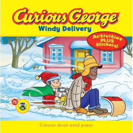 Curious George Windy Delivery Cgtv 8x8 W Stickers Walmart Com