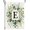 Initial E, variant on Monogram Garden Flag Initial Letter W 12x18 Inch Double Sided for Outsdie, Small Spring Floral Family Last Name Welcome Decoration for Outdoor Lawn Yard